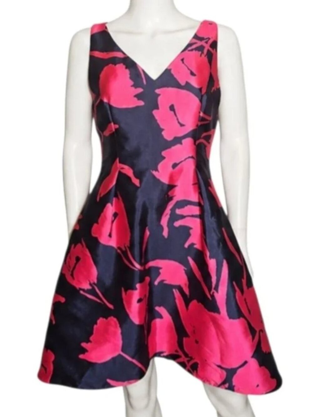 SACHIN + BABI | Navy / Pink Calla Mini A Line Dress in Size US 4